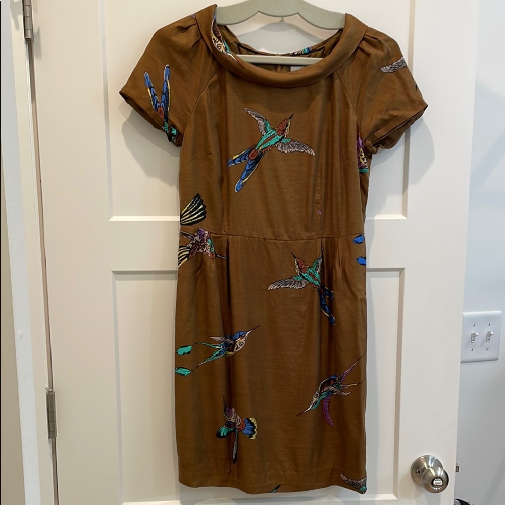 Boden Hummingbird Bronze Dress - 6P